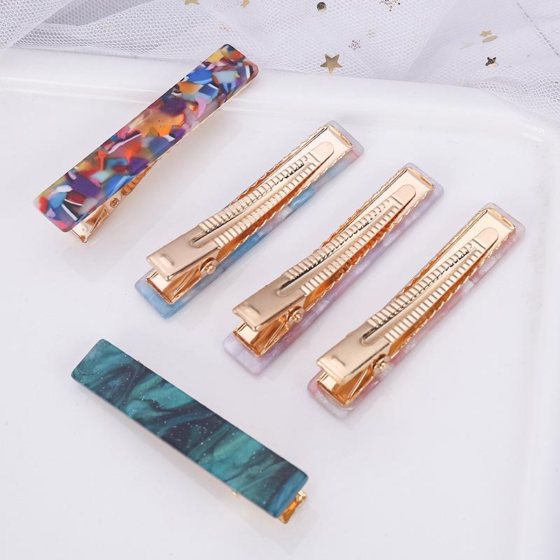 Korean Style Leopard Print Marble Hair Clip for Women