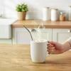 Reusable Stainless Steel Straws Colorful Soft Silicone Tips For Smoothies Juices Cocktails Home Parties Daily Use