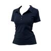 Pure cotton beautiful shoulder slightly fat pure desire POLO collar short-sleeved T-shirt women's summer slim and thin versatile Spice Girl top