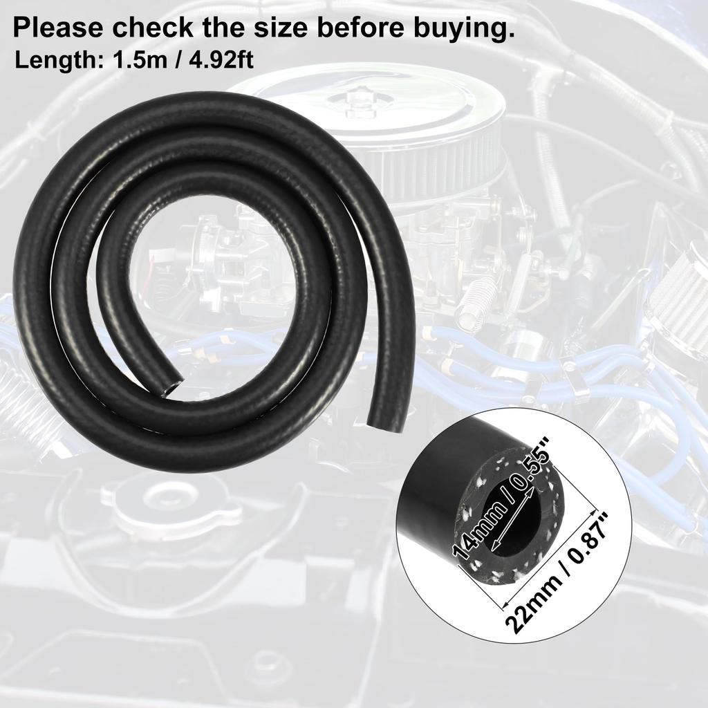 X AUTOHAUX Silikon-Vakuumschlauchleitung, Hitzebeständiger Schlauch, Vakuumschlauch, Silikon-Vakuum