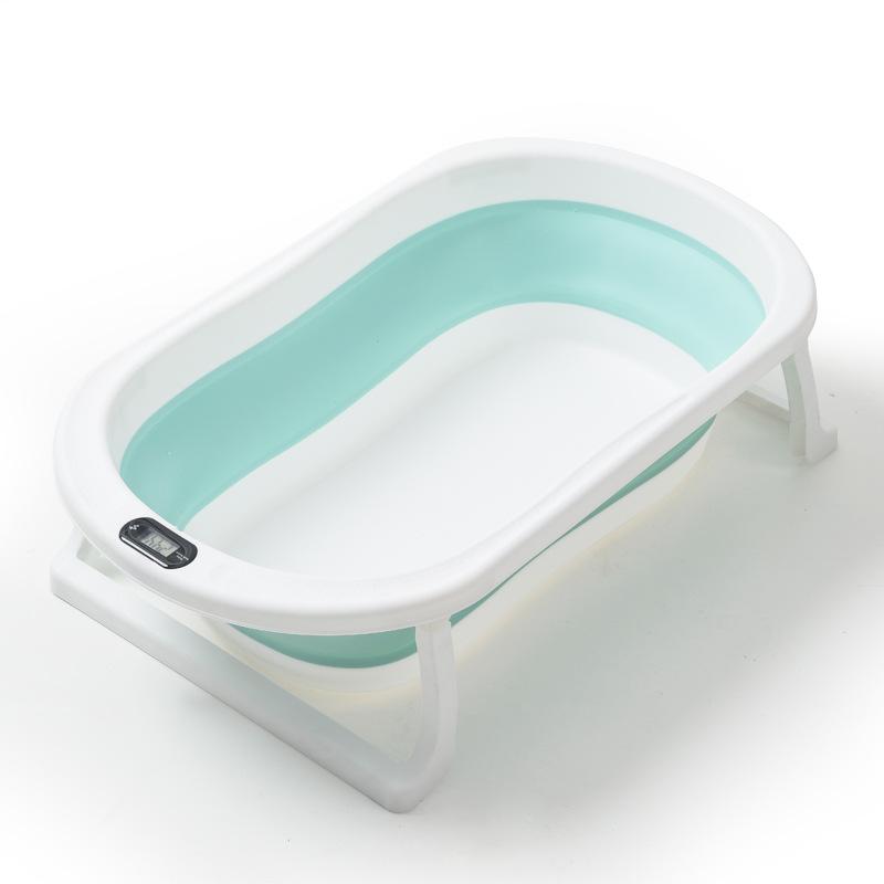Folding Bathtub Children Lying Electronic Temperature Bath Tub Barrel Oversize Baby Newborn Supplies Baby Bath Universal