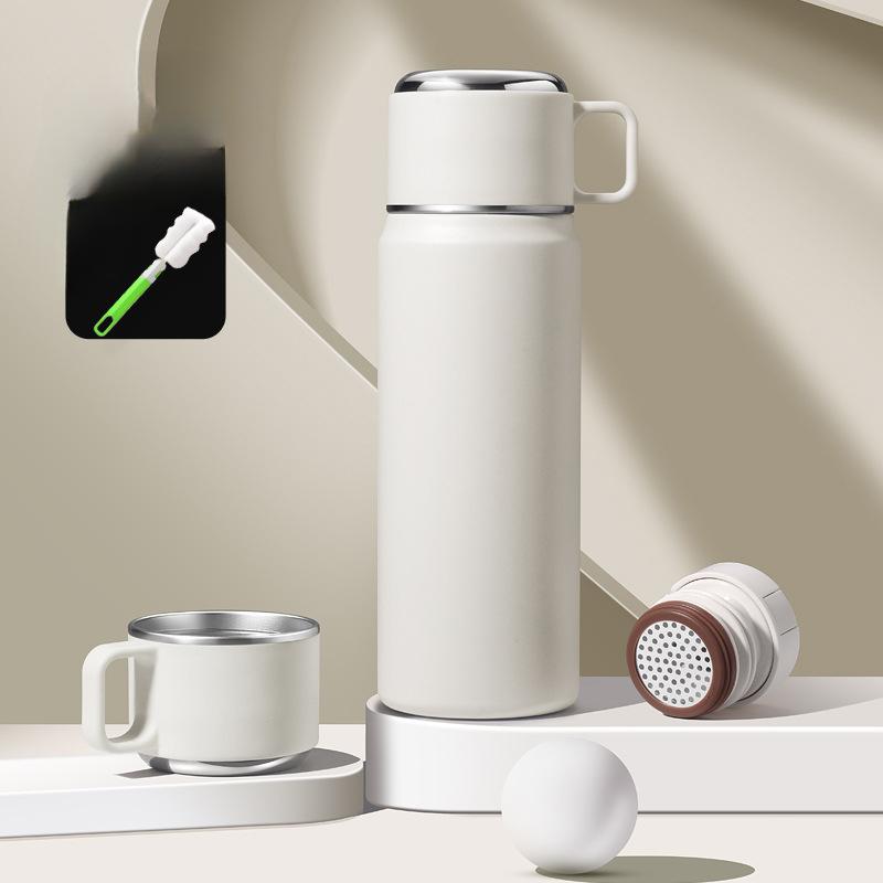 Large-capacity Thermos Flask Drinking Cup for Men Womens High-looking Vacuum Simple Steel Water Drinking Cup Kettle Durable Durable