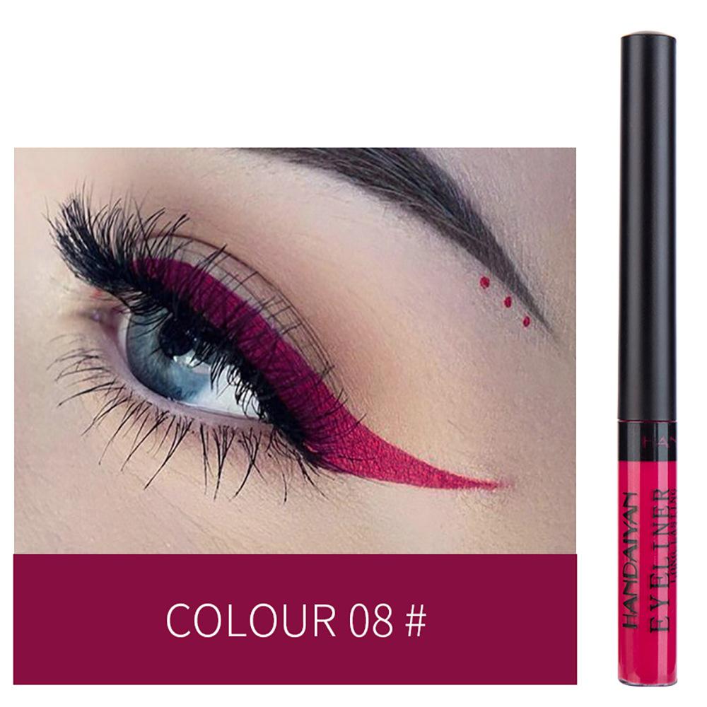 34-color Matte Quick-drying Long-lasting Non-bleeding UV Fluorescent Colored Eyeliner Liquid Pen