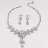 Colorful Retro Floral Bridal Jewelry Set with Alloy and Diamond Inlays