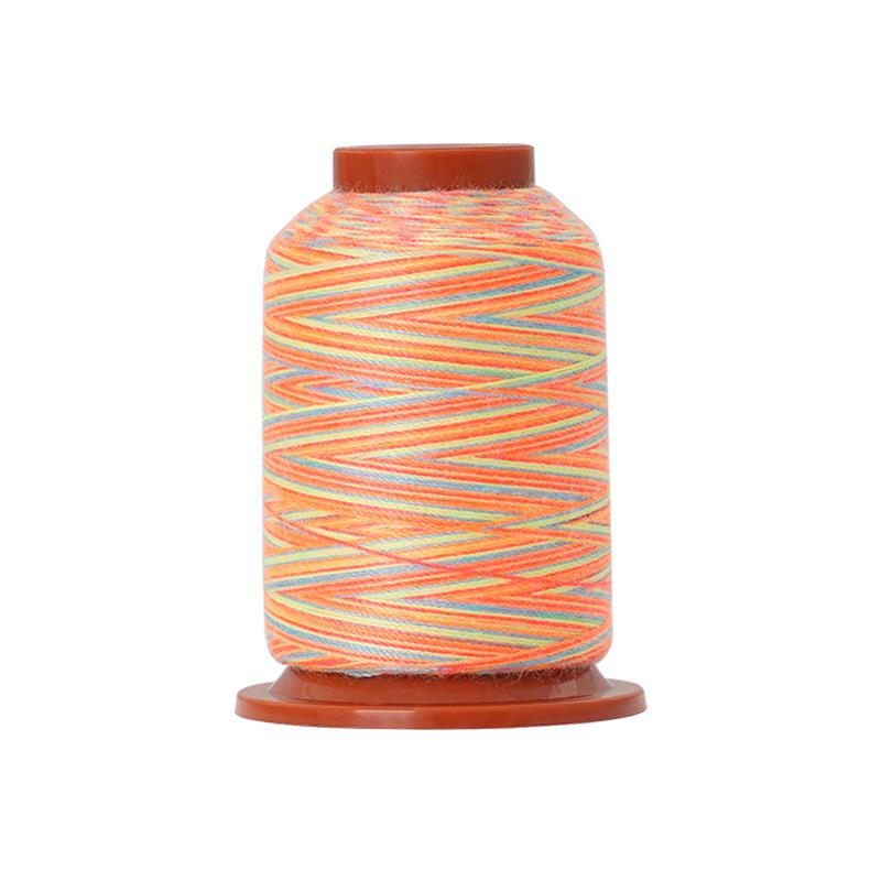 DIY Home Sewing Machine Thread Colorful Polyester Thread, Rainbow Small Roll Colorful Thread Hand Sewing Thread 402 Sewing Thread