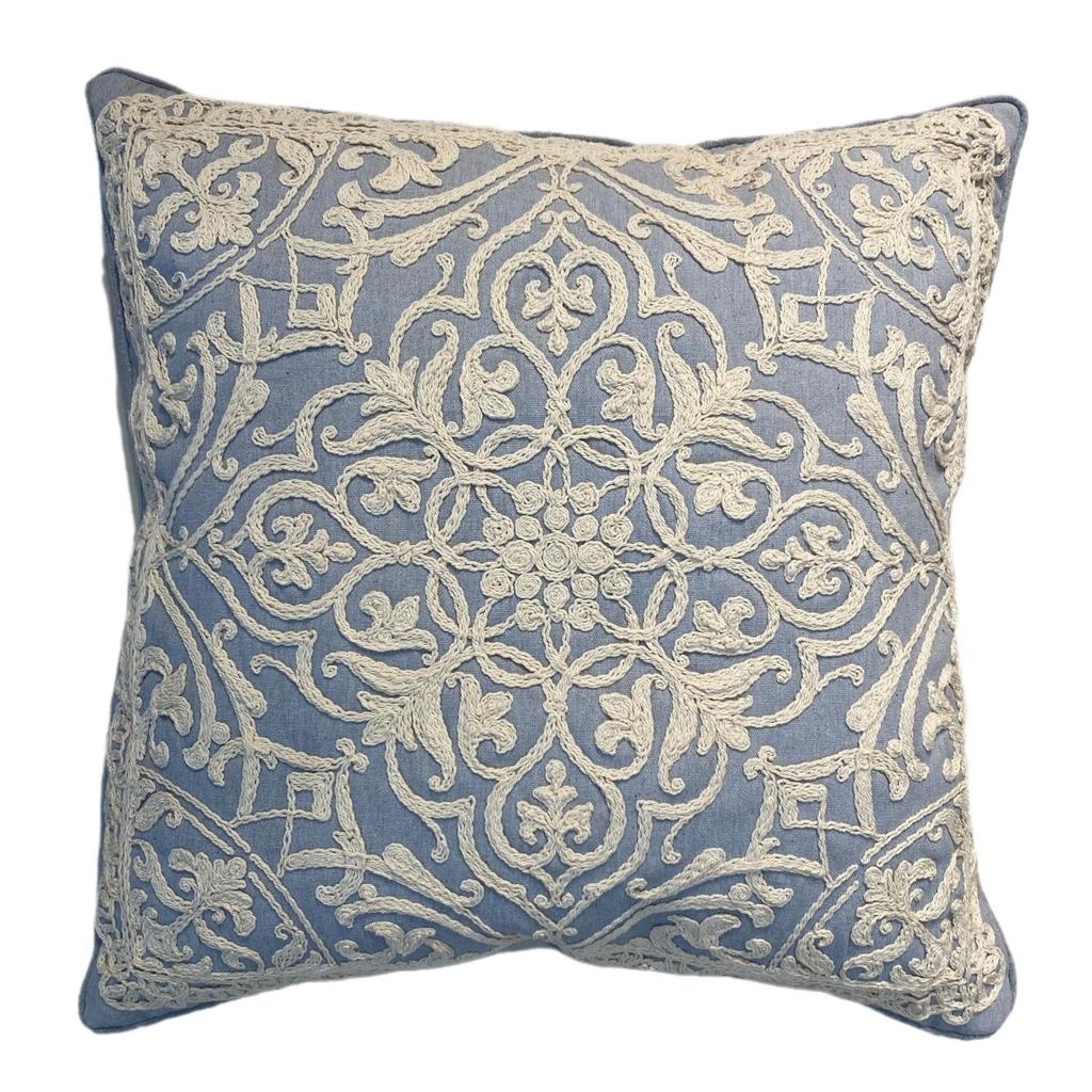 Luxury Embroidered Cushion Cover Vintage European Floral Throw Pillow Case Cotton Linen Decorative Pillowcase For Sofa Couch Bed