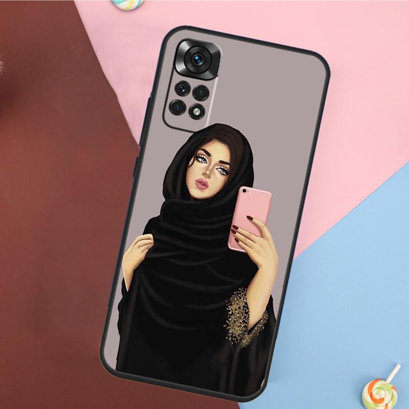Muslim Islamic Gril Eyes Hijab Cover For Xiaomi Redmi Note 13 Pro 14 12 11 9 10 9S 10S 11S 12S Redmi 10C 12C 13C 14C Case