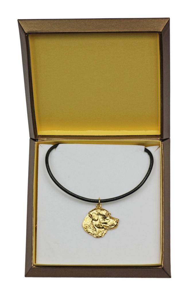 

Labrador Retriever - Dog necklace in gift box, gold-plated pendant for dog fan, striking jewellery by Art-Dog