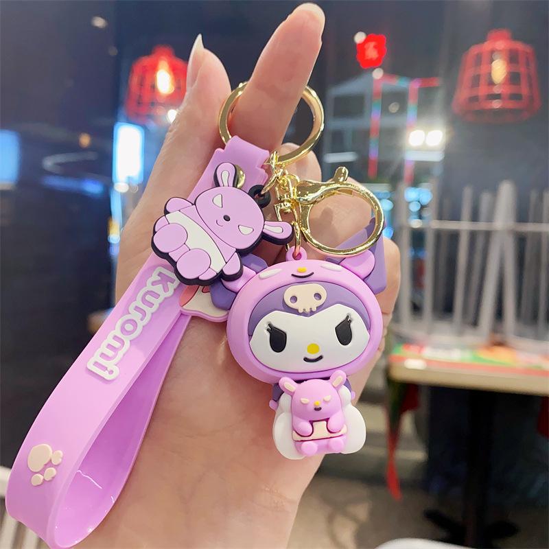 Cartoon Cute Girl Heart Pet Keychain Couple Bag Pendant Car Key Chain