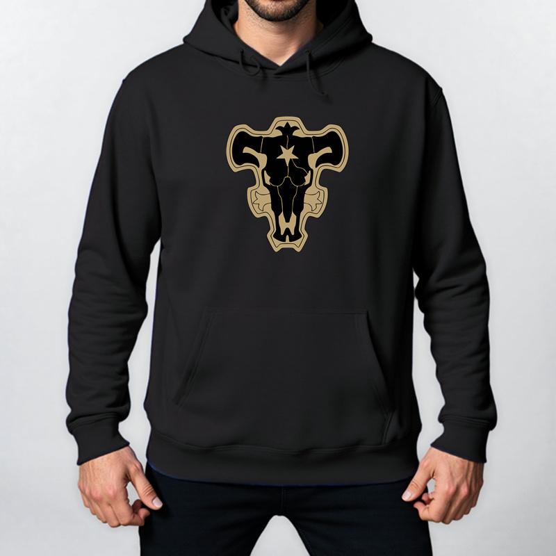 Anime Black Clover Bulls Squad Emblem Yami Asta Graphic Hoodies Oversized Hooded Long Sleeves Men Women Clothes