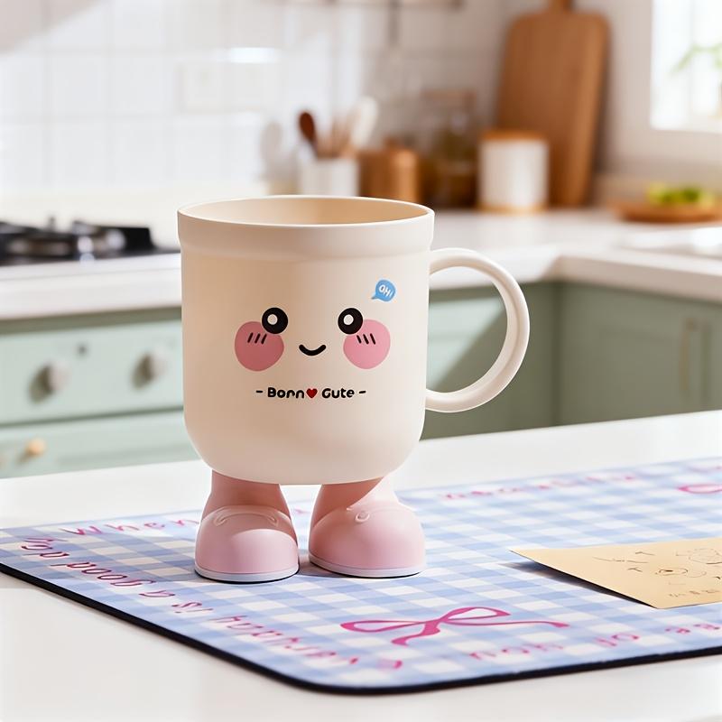 1pc Cute Big-Eyed Mouthwash Cup, Stylish Cartoon Toothbrushing Cup, Dormitory and Home Use Wash Cup to Cure Morning Grumpiness