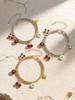 Two-Tone 18K Gold-Filled Stainless Steel Cherry Daisy Pendant Bracelet