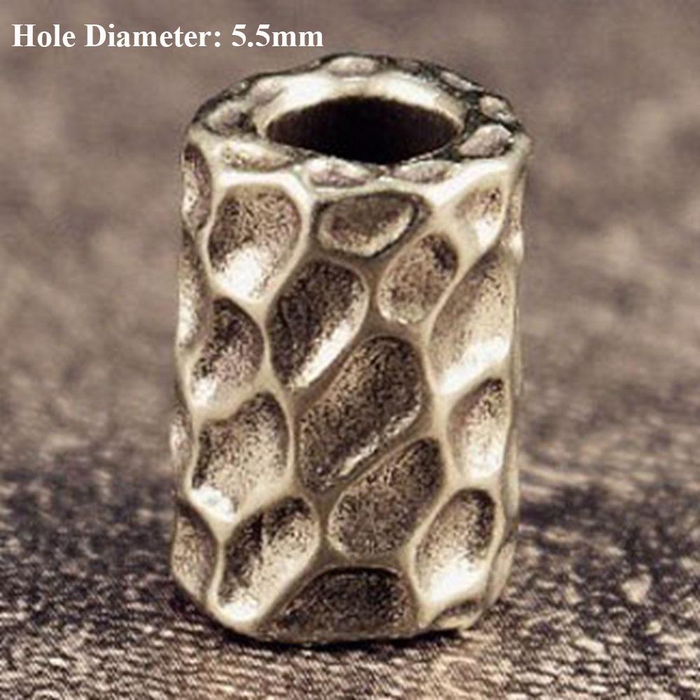 Charms Cylindrical Ring Retro Bead Handmade Paracord Bead  EDC Outdoor Tool