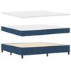 Box Spring Bed with Mattress and LED Blue 200 X 200 Cm Fabric