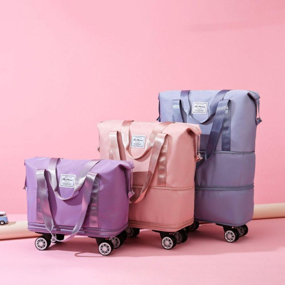 Sport Gym Bag with Wheels Dry-Wet Separation Luggage Storage Bag  Travel