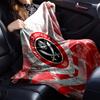 Sheffield Team Crest Flannel Blanket, Soft Polyester, Modern Design, All-Season for Camping, Travel, Gifts for holidays or birthdays