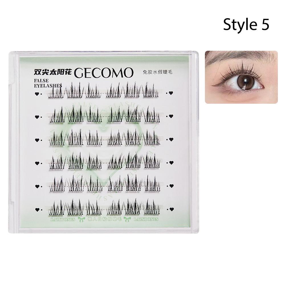 No Glue Needed Segmented Eyelashes Press on Self Adhesive Eyelashes Lash Clusters Women's Beauty