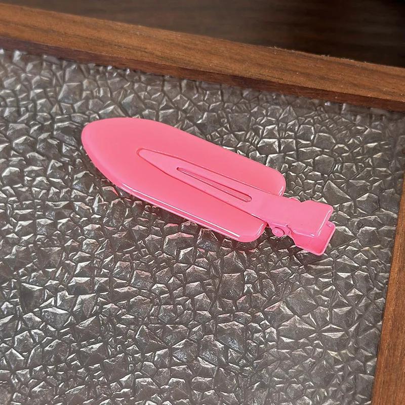 Fashion Jelly Color No Trace Hair Clip Frosted Duckbill Clip For Women Girls Traceless HairPins  Makeup Clip Barrettes Headdress