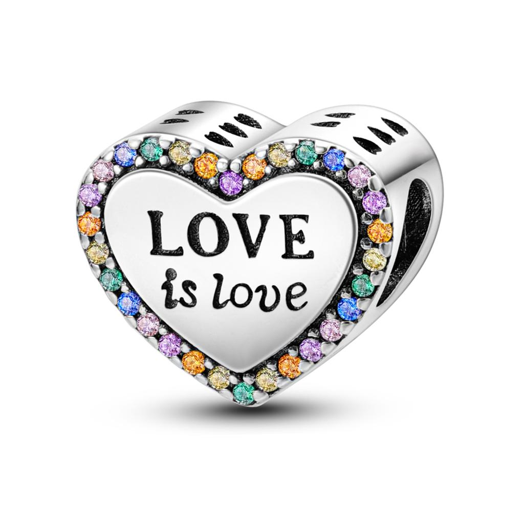 Copper Plated Heart Mother'S Day Charms Beads Fit Original Bangle Bracelet Pendant Dangle Diy Women Jewelry For Mom Gift