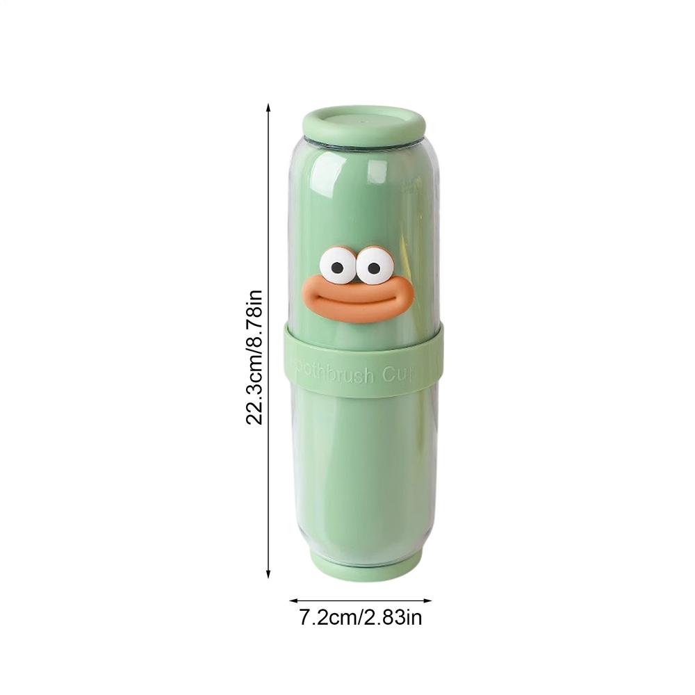 Portable Dry and Wet Separation Sausage Mouth Toothbrush Mouthwash Cup Travel Toiletries Storage Cup Space-Saving New Creative