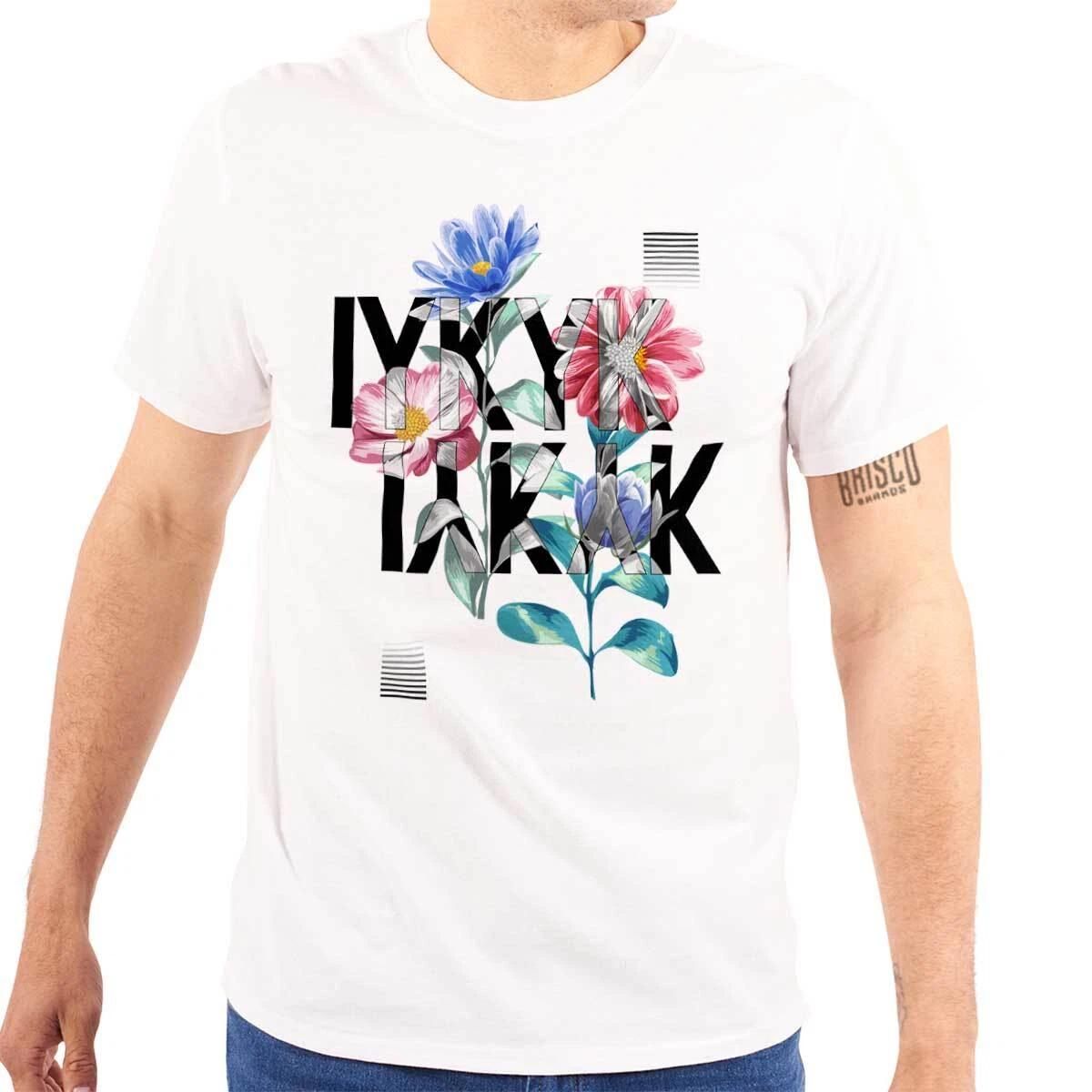 Cool Vintage Urban Watercolor Flowers IYKYK Womens or Mens Crewneck T Shirt Tee M