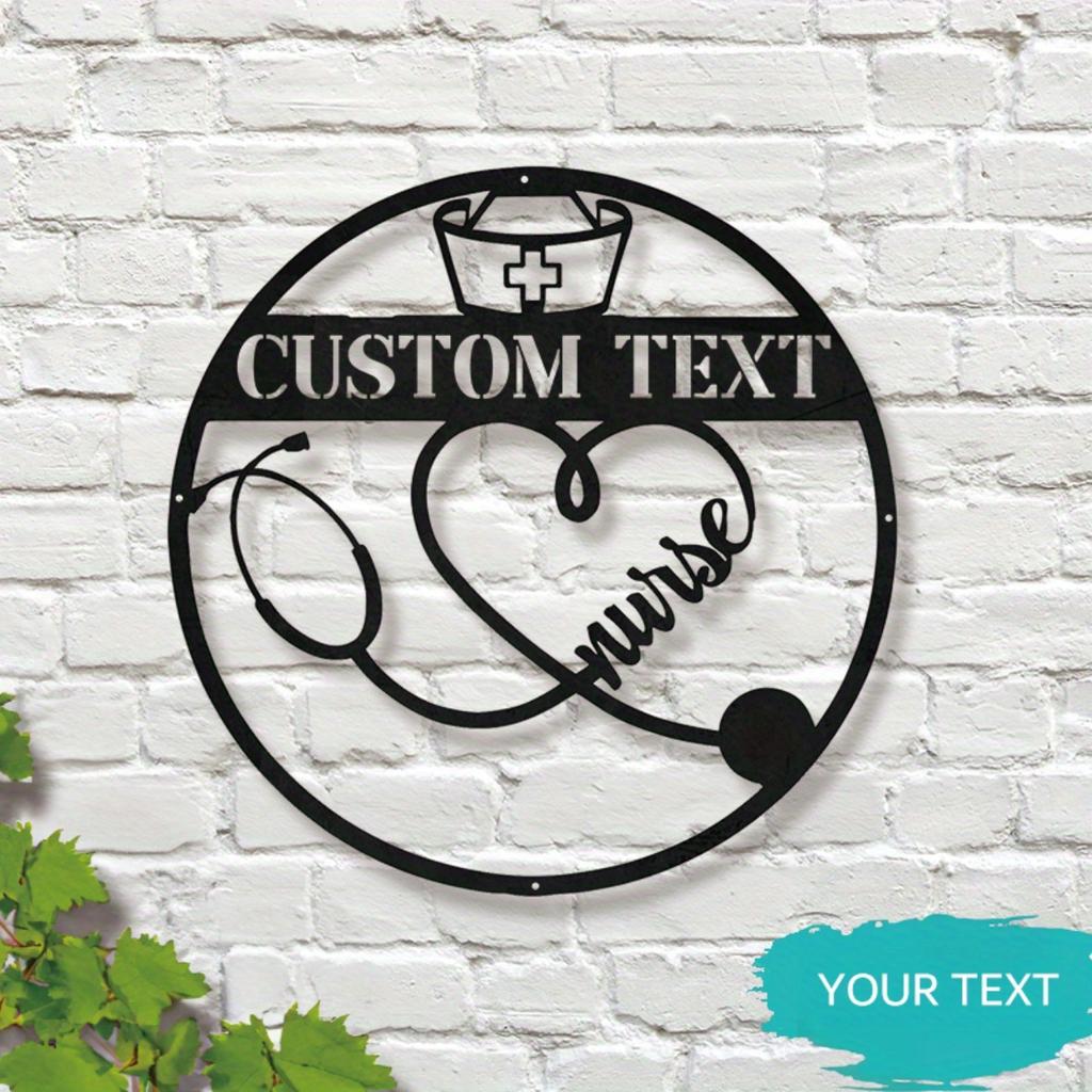 Custom Modern Metal Wall Art Nurse Gift LPN Decor Doctor Plaque