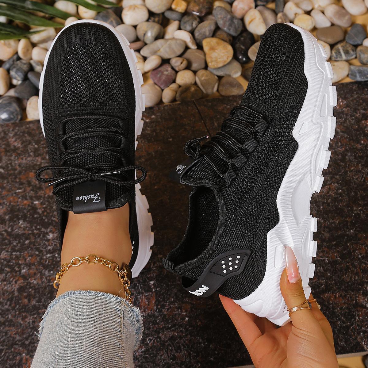 New fly-woven mesh shoes summer breathable sports mesh single shoes 36