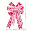 Valentine's Day Ribbon Bow Wreath Red Pull Bows Decor Romantic Atmosphere Indoor Outdoor Decoration for Valentine's Day Parties