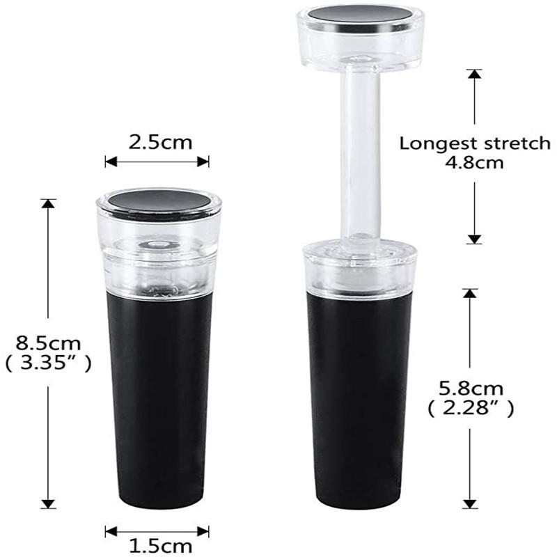 Silicone Bottle Stoppers with Built-in Vacuum Wine Saver Pump Food-safe Silicone Caps Vacuum Wine Stopper