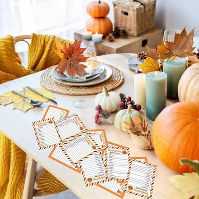 30 Players Thanksgiving Games for Family Party Adults Office Large Groups Word Search Scramble Pictionary Game Cards Set for Holiday Party Favors