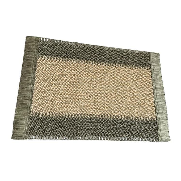 Decorative And Functional Paper Rope Woven Striped Coaster With Heat Insulation For Enhancing Dining Experiences