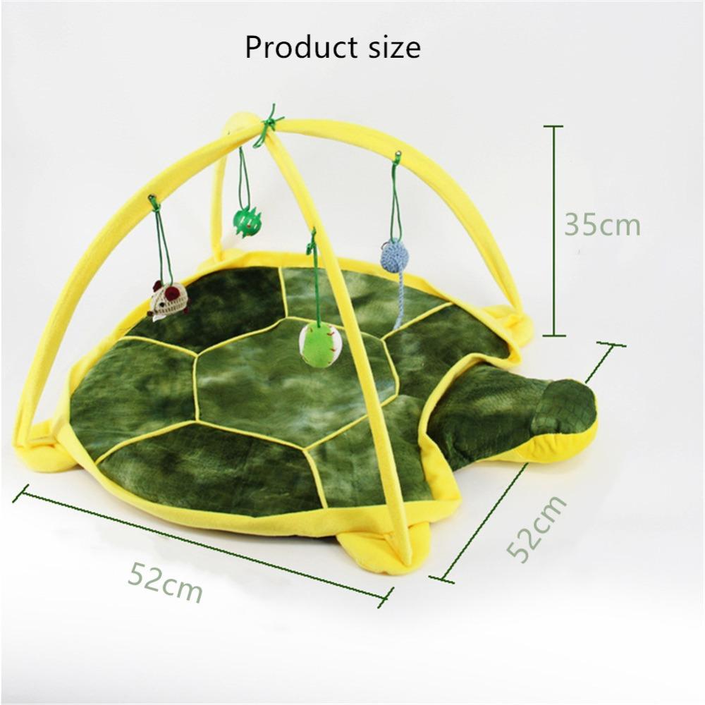 52x35cm cat play mat cat tent activity center with hanging cat toy ball mouse outdoor pet bed cat play tent easy to carry