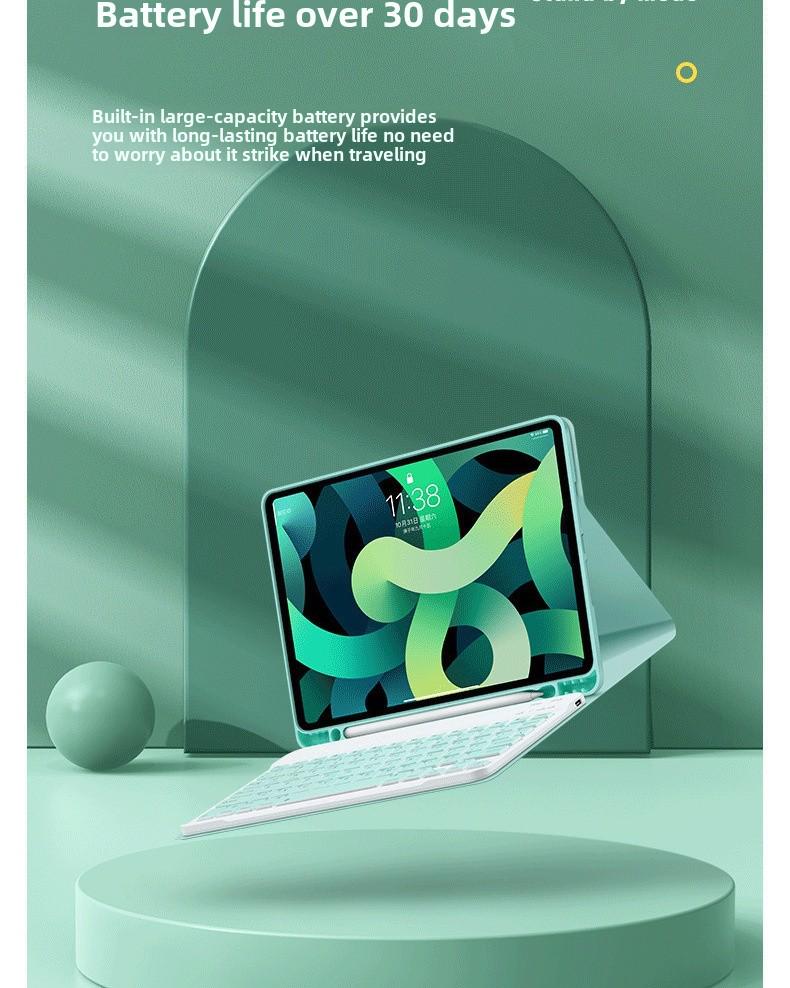 Schutzhülle mit magnetischer Bluetooth-Tastatur für iPad Air 5 & 9. Generation, sturzsicher, umfassend