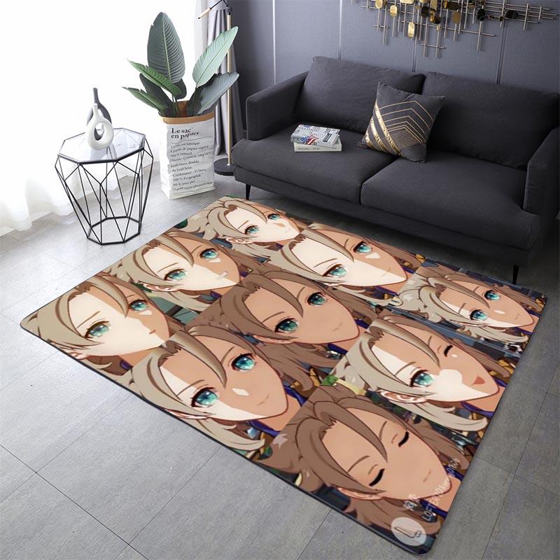 Anime Game Genshin Impact dywanik do składania mata podłogowa dywan do sypialni gra dla dzieci dywan do składania dywan z pianki memory dywan Anime dywan