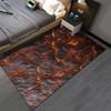 Cool Lava Effect Carpet with Fiery Design Suitable for Use As an Anti-slip Game Mat for Living Room and Bedroom Sofas
