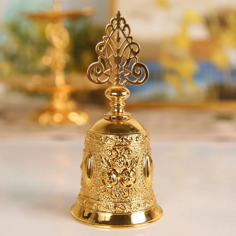 Deer Bells Roses Hand Bells Reindeer Hand Christmas Gifts Engraved Antique Church Bronze Bell Creative Home Decoration
