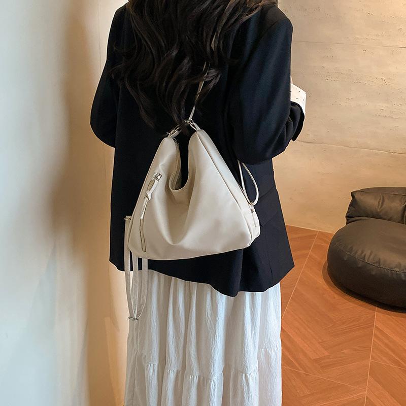 College style large capacity armpit bag 2025 new fashion versatile single shoulder oblique span women's bag casual retro backpack