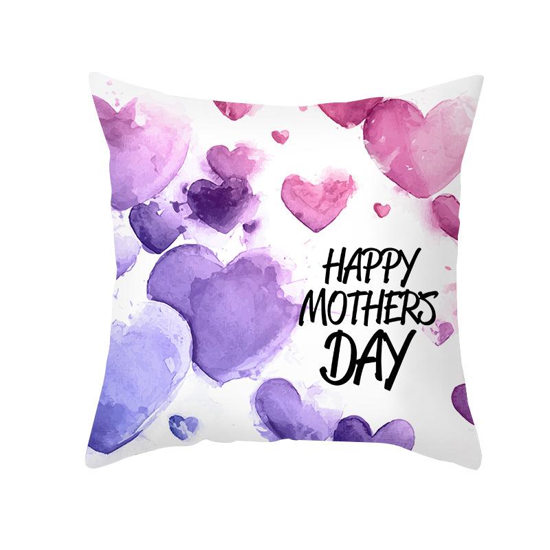 

Mother s Day Pillowcase Pink Love Flower Peach Skin Sofa Cushion Cover Office Cushion Cover Home 45 * 45Cm (without pillow core)