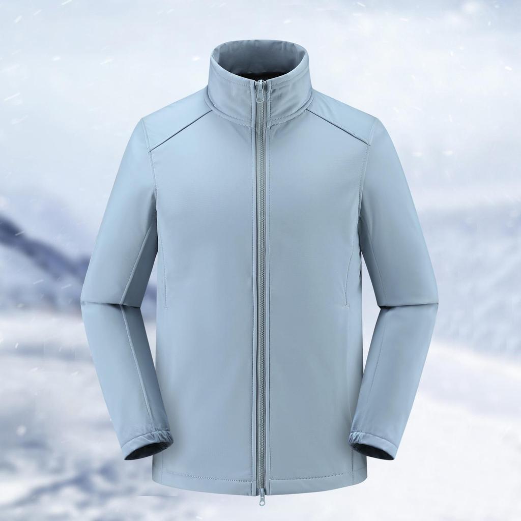 Logo-Printed Stand Collar Jacket: Outdoor Windbreaker for Spring/Autumn, Trendy Chinese Style Workwear for Mountaineering