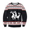 European & American Autumn/Winter Christmas Pullover: Printed Long-Sleeve Round Neck Loose Sweatshirt (SWYS009)