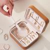 Zipper Earring Ring Holder Case Solid Color Jewelry Case Portable Jewelry Storage Box  Travel