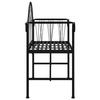 VidaXL Garden Bench 2 Seater 128 Cm Black Steel 318828