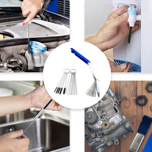 DFsucces Carburetor Cleaner Set with Wire Brush, Cleaning Needle, and Cleaning Brush for Welding Carburetors, Motorcycles, ATVs, and Other Cleaning To