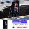 Horror Ghost Doll Car Sticker Auto B-pillar Car Center Column Decor Cover Scratches Waterproof Sunscreen Vinyl Decal Accessories