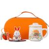Jade Rabbit Auspicious Ceramic Office Tea Cup Gift Set