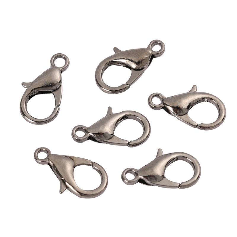 

50pcs 100pcs 200pcs Lobster Clasps Jewelry Making Materials Hooks Chain Closure DIY Accessories Supplies For Bracelets Necklaces 12mm 50pcs