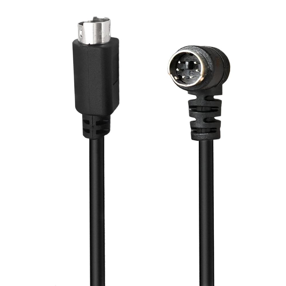 Mini DIN 6pinový kabel 0,5 metru samec pravoúhlý na samec přímý konektor měděné jádro prodlužovací kabel