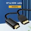 Male HDTV-compatible Male Adapter Cable 4K60Hz UHD Gold Connectors PC Laptop Monitor