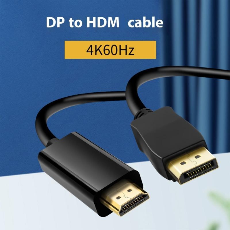 Male HDTV-compatible Male Adapter Cable 4K60Hz UHD Gold Connectors PC Laptop Monitor