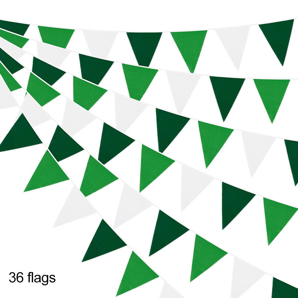10 Meter Fabric Triangle Flag Garland with 36 Triangular Flags for Events Classroom Decoration and Festive Backgrounds